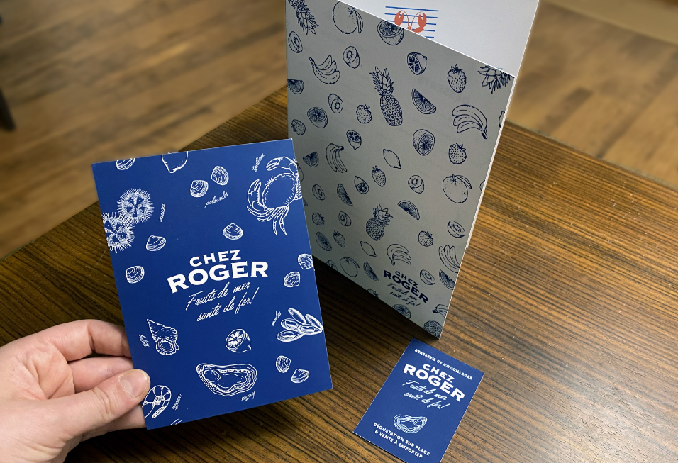 Impression petit format : menus, flyers, cartes postales, cartes de visite
