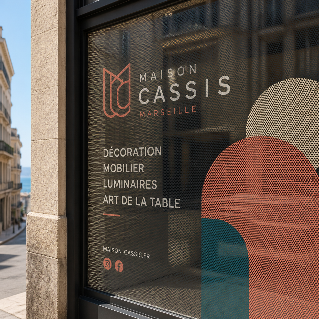 Une devanture commerciale rénovée à Marseille avec une enseigne moderne